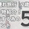 子連れ旅行｜2歳6歳｜持ち物紹介