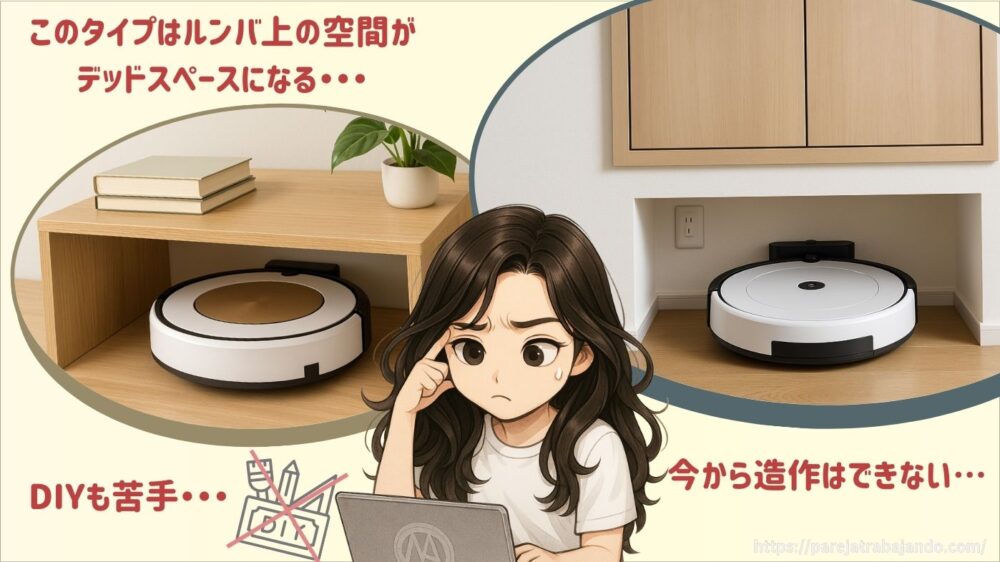 自分のイメージと異なるルンバ基地例